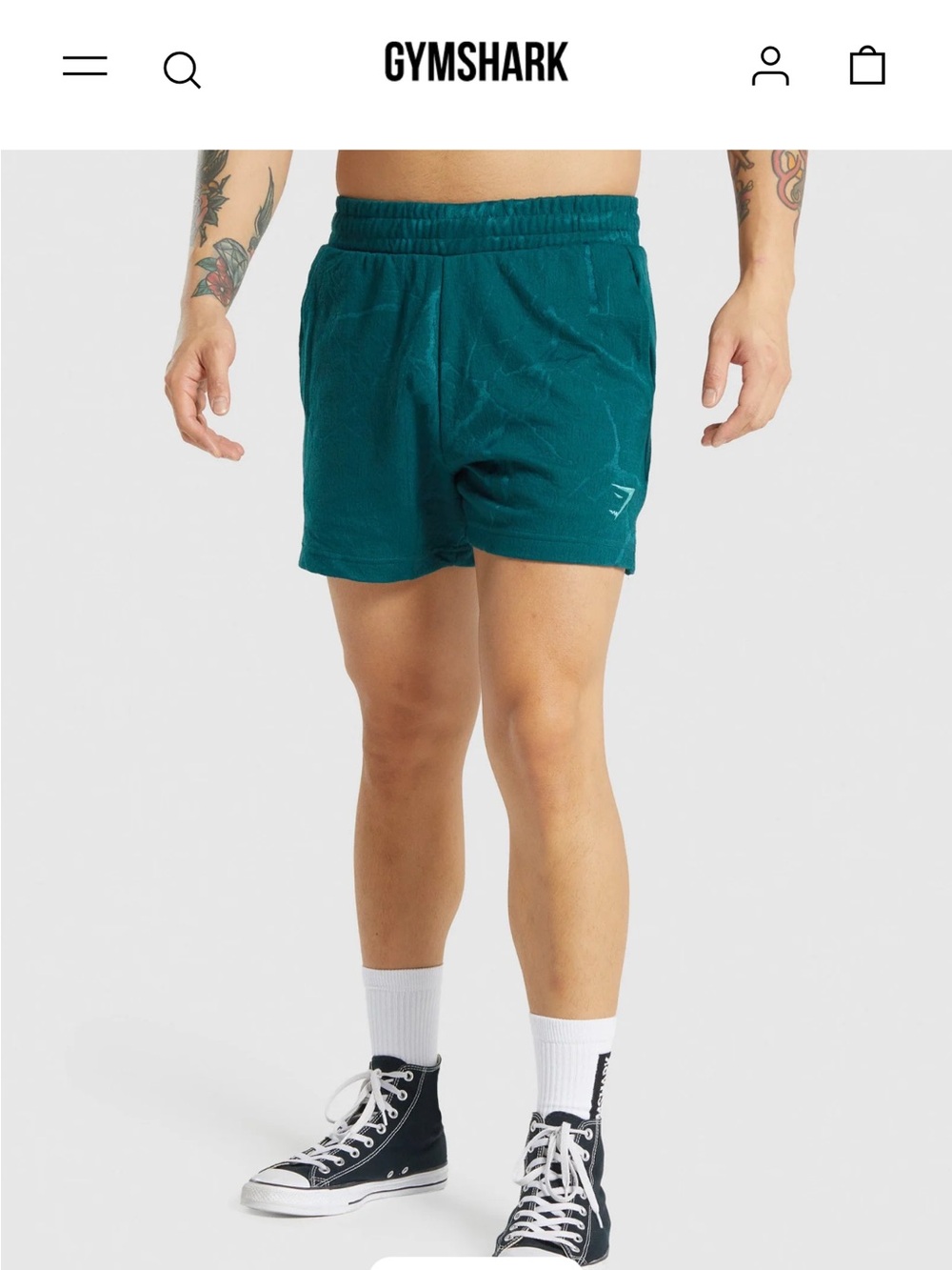 Gymshark Men's Teal Athletic Shorts